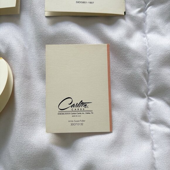 Vintage 80s 90s Flower Floral Lot Of 4 Unused MINI Cards Junk Journal Scrapbook - Picture 7 of 7